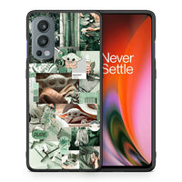 Thumbnail for Θήκη Αγίου Βαλεντίνου OnePlus Nord 2 5G Collage Dude από τη Smartfits με σχέδιο στο πίσω μέρος και μαύρο περίβλημα | OnePlus Nord 2 5G Collage Dude case with colorful back and black bezels