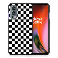 Thumbnail for Θήκη OnePlus Nord 2 5G Squares Geometric από τη Smartfits με σχέδιο στο πίσω μέρος και μαύρο περίβλημα | OnePlus Nord 2 5G Squares Geometric case with colorful back and black bezels