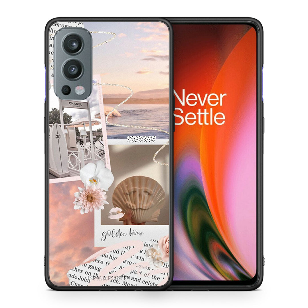 Θήκη Αγίου Βαλεντίνου OnePlus Nord 2 5G Golden Hour από τη Smartfits με σχέδιο στο πίσω μέρος και μαύρο περίβλημα | OnePlus Nord 2 5G Golden Hour case with colorful back and black bezels