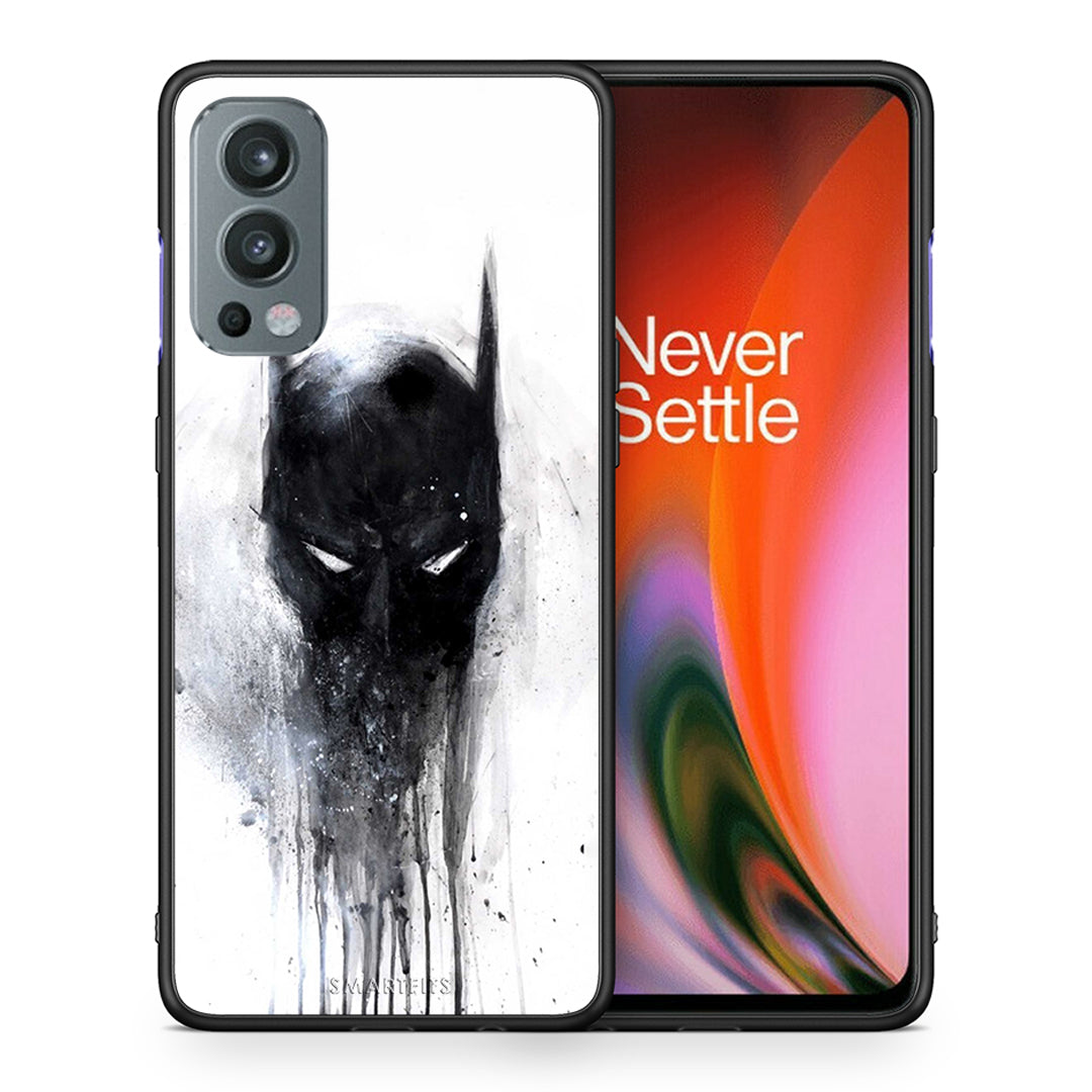 Θήκη OnePlus Nord 2 5G Paint Bat Hero από τη Smartfits με σχέδιο στο πίσω μέρος και μαύρο περίβλημα | OnePlus Nord 2 5G Paint Bat Hero case with colorful back and black bezels