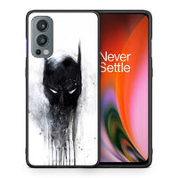 Thumbnail for Θήκη OnePlus Nord 2 5G Paint Bat Hero από τη Smartfits με σχέδιο στο πίσω μέρος και μαύρο περίβλημα | OnePlus Nord 2 5G Paint Bat Hero case with colorful back and black bezels