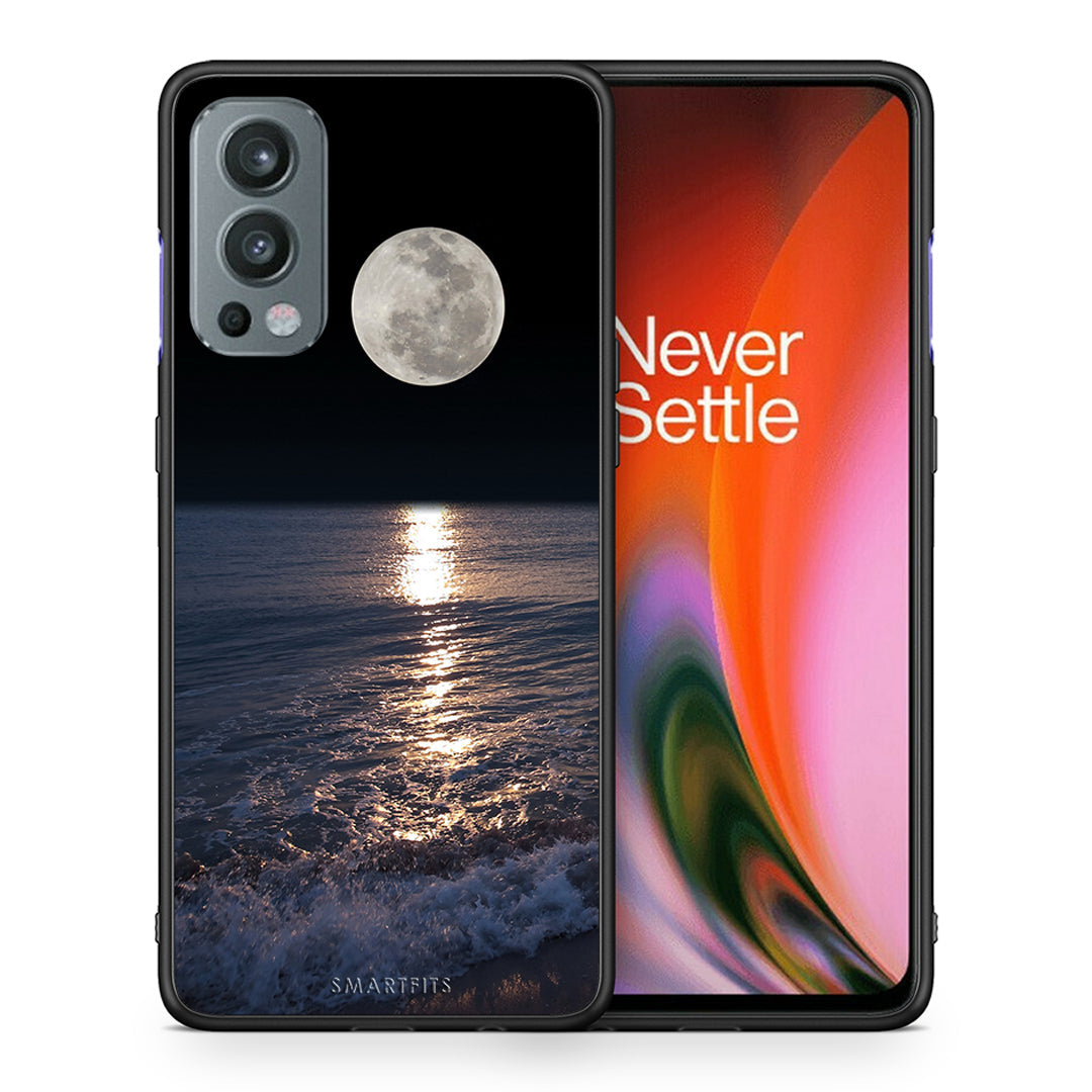 Θήκη OnePlus Nord 2 5G Moon Landscape από τη Smartfits με σχέδιο στο πίσω μέρος και μαύρο περίβλημα | OnePlus Nord 2 5G Moon Landscape case with colorful back and black bezels