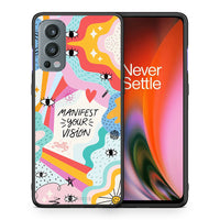 Thumbnail for Θήκη OnePlus Nord 2 5G Manifest Your Vision από τη Smartfits με σχέδιο στο πίσω μέρος και μαύρο περίβλημα | OnePlus Nord 2 5G Manifest Your Vision case with colorful back and black bezels