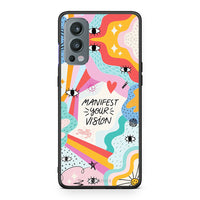 Thumbnail for OnePlus Nord 2 5G Manifest Your Vision θήκη από τη Smartfits με σχέδιο στο πίσω μέρος και μαύρο περίβλημα | Smartphone case with colorful back and black bezels by Smartfits