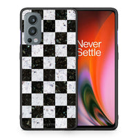 Thumbnail for Θήκη OnePlus Nord 2 5G Square Geometric Marble από τη Smartfits με σχέδιο στο πίσω μέρος και μαύρο περίβλημα | OnePlus Nord 2 5G Square Geometric Marble case with colorful back and black bezels