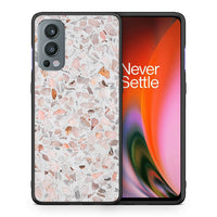 Thumbnail for Θήκη OnePlus Nord 2 5G Marble Terrazzo από τη Smartfits με σχέδιο στο πίσω μέρος και μαύρο περίβλημα | OnePlus Nord 2 5G Marble Terrazzo case with colorful back and black bezels