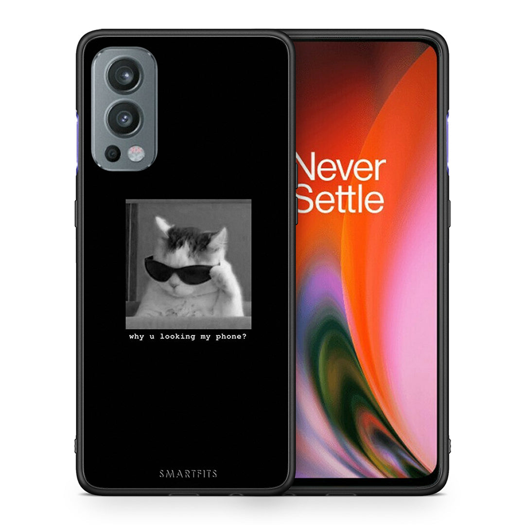 Θήκη OnePlus Nord 2 5G Meme Cat από τη Smartfits με σχέδιο στο πίσω μέρος και μαύρο περίβλημα | OnePlus Nord 2 5G Meme Cat case with colorful back and black bezels