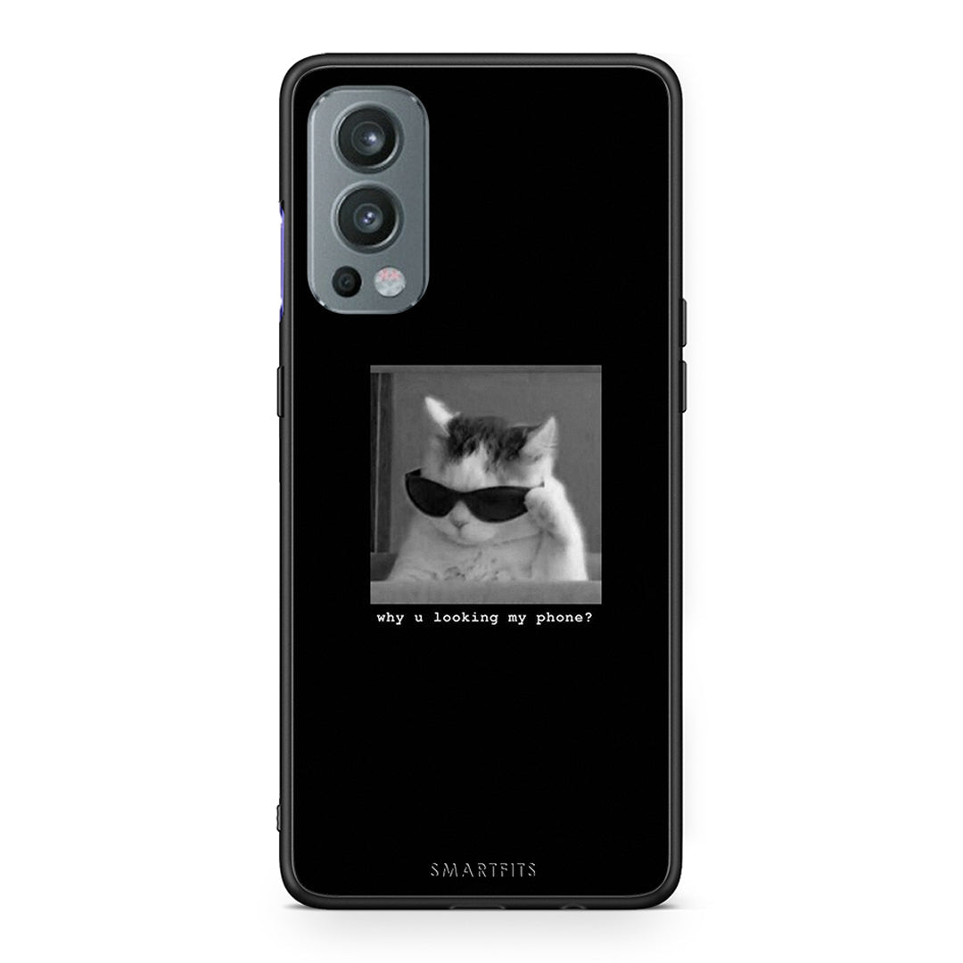OnePlus Nord 2 5G Meme Cat θήκη από τη Smartfits με σχέδιο στο πίσω μέρος και μαύρο περίβλημα | Smartphone case with colorful back and black bezels by Smartfits