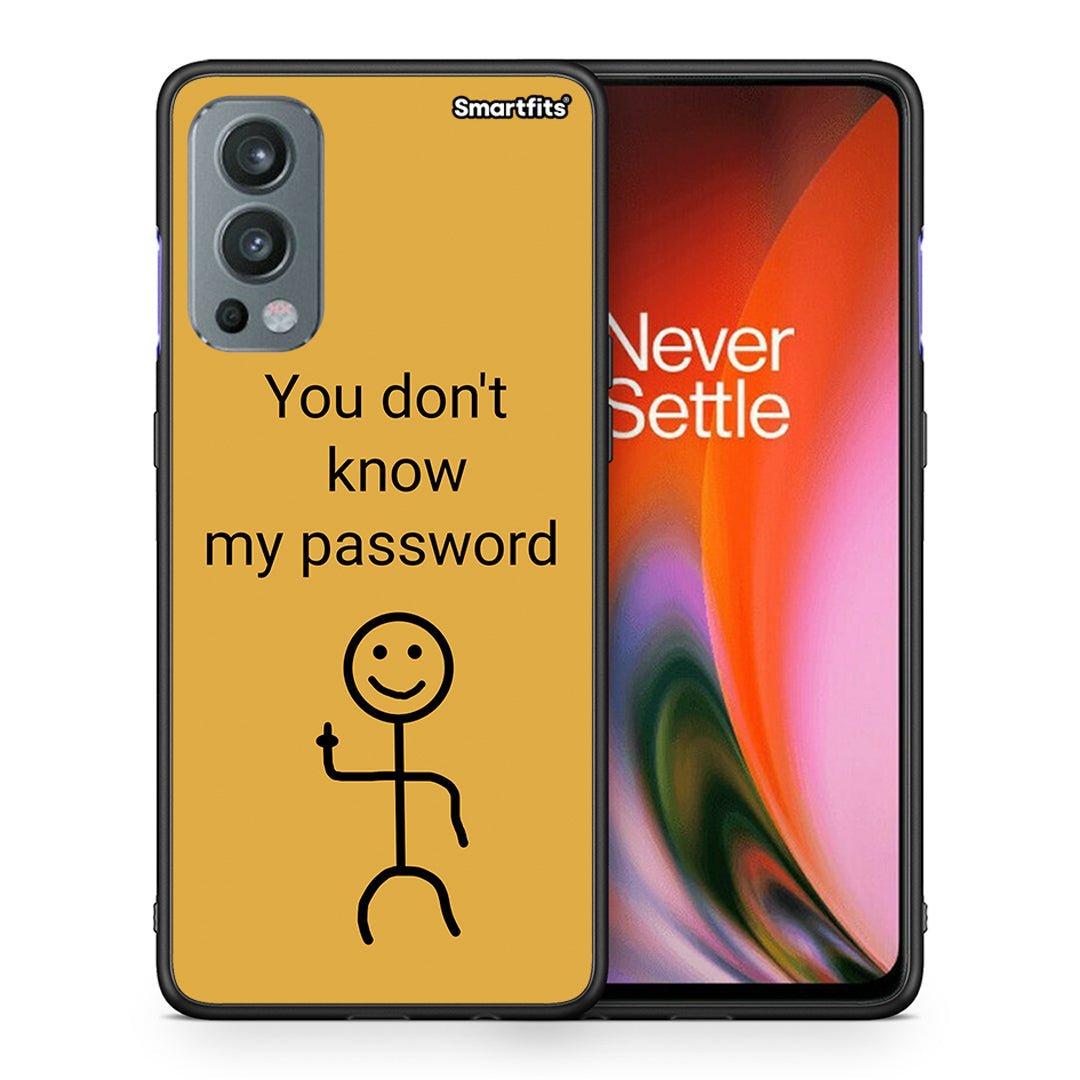 Θήκη OnePlus Nord 2 5G My Password από τη Smartfits με σχέδιο στο πίσω μέρος και μαύρο περίβλημα | OnePlus Nord 2 5G My Password case with colorful back and black bezels