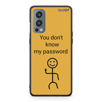 Thumbnail for OnePlus Nord 2 5G My Password Θήκη από τη Smartfits με σχέδιο στο πίσω μέρος και μαύρο περίβλημα | Smartphone case with colorful back and black bezels by Smartfits
