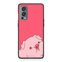 Thumbnail for OnePlus Nord 2 5G Pig Love 1 Θήκη Αγίου Βαλεντίνου από τη Smartfits με σχέδιο στο πίσω μέρος και μαύρο περίβλημα | Smartphone case with colorful back and black bezels by Smartfits