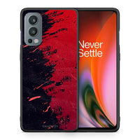 Thumbnail for Θήκη Αγίου Βαλεντίνου OnePlus Nord 2 5G Red Paint από τη Smartfits με σχέδιο στο πίσω μέρος και μαύρο περίβλημα | OnePlus Nord 2 5G Red Paint case with colorful back and black bezels
