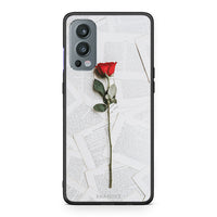 Thumbnail for OnePlus Nord 2 5G Red Rose θήκη από τη Smartfits με σχέδιο στο πίσω μέρος και μαύρο περίβλημα | Smartphone case with colorful back and black bezels by Smartfits