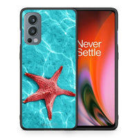 Thumbnail for Θήκη OnePlus Nord 2 5G Red Starfish από τη Smartfits με σχέδιο στο πίσω μέρος και μαύρο περίβλημα | OnePlus Nord 2 5G Red Starfish case with colorful back and black bezels