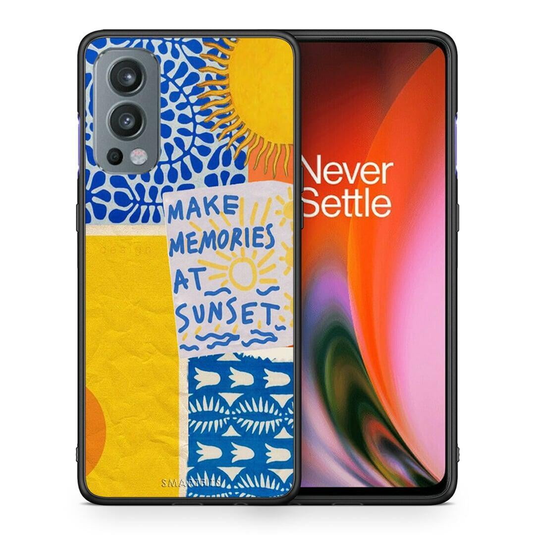 Θήκη OnePlus Nord 2 5G Sunset Memories από τη Smartfits με σχέδιο στο πίσω μέρος και μαύρο περίβλημα | OnePlus Nord 2 5G Sunset Memories case with colorful back and black bezels