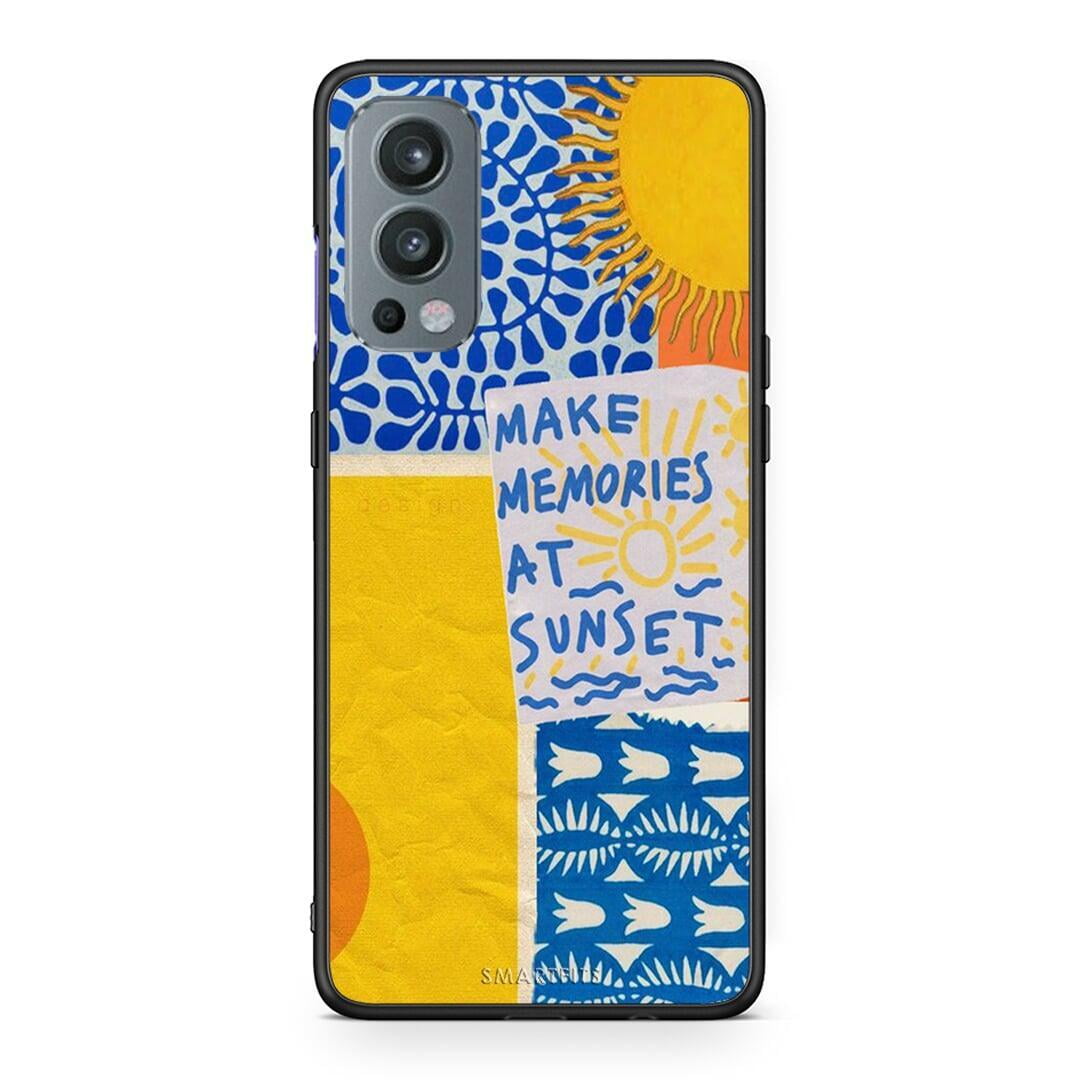 OnePlus Nord 2 5G Sunset Memories Θήκη από τη Smartfits με σχέδιο στο πίσω μέρος και μαύρο περίβλημα | Smartphone case with colorful back and black bezels by Smartfits