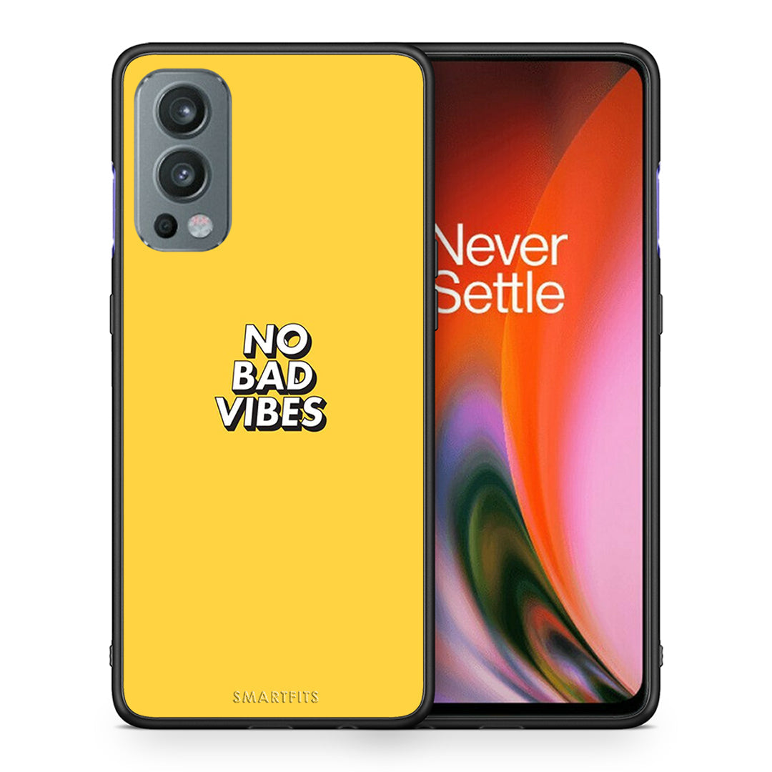 Θήκη OnePlus Nord 2 5G Vibes Text από τη Smartfits με σχέδιο στο πίσω μέρος και μαύρο περίβλημα | OnePlus Nord 2 5G Vibes Text case with colorful back and black bezels