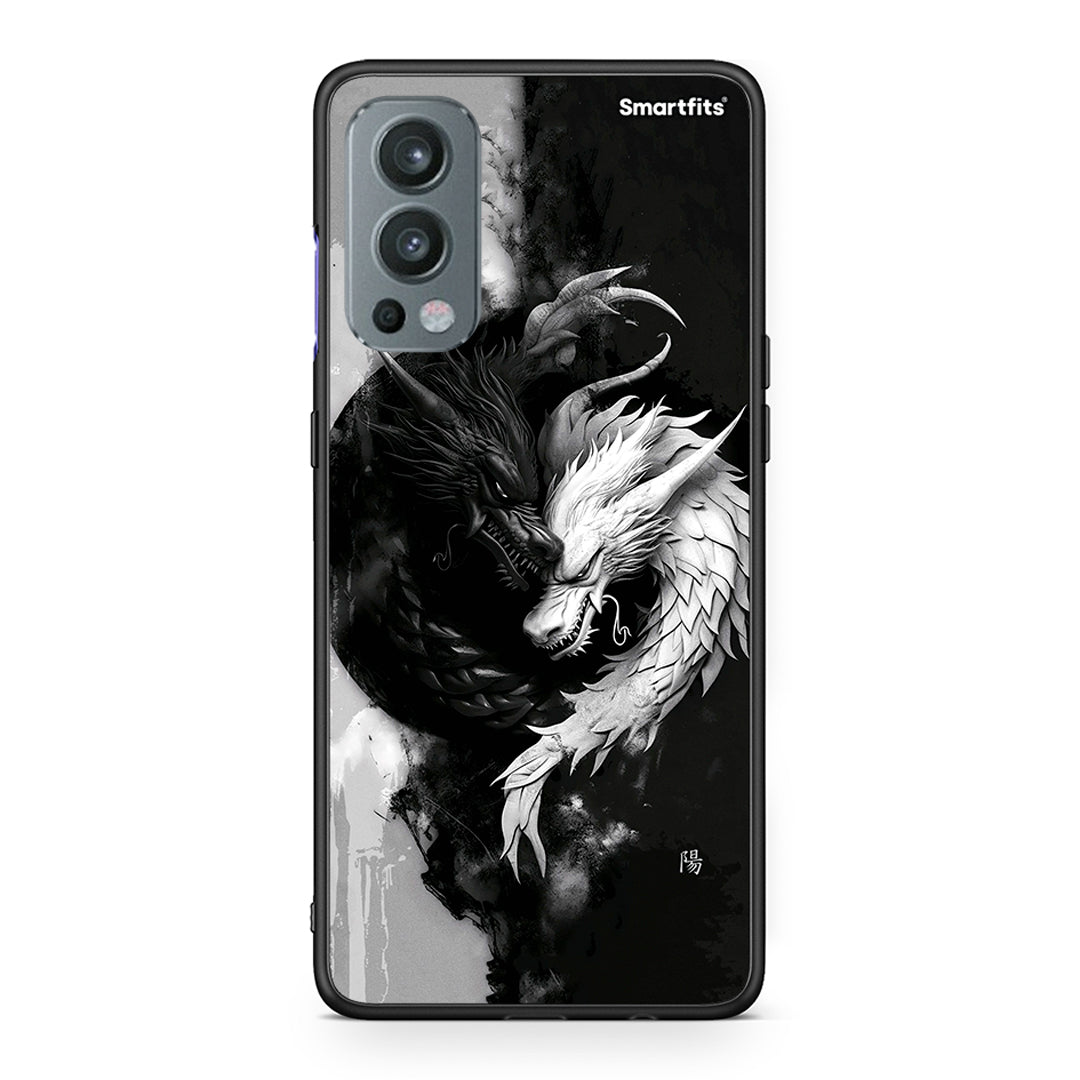 OnePlus Nord 2 5G Yin Yang Θήκη από τη Smartfits με σχέδιο στο πίσω μέρος και μαύρο περίβλημα | Smartphone case with colorful back and black bezels by Smartfits