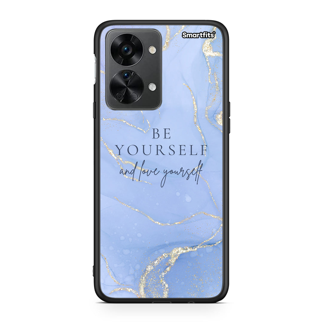 OnePlus Nord 2T Be Yourself θήκη από τη Smartfits με σχέδιο στο πίσω μέρος και μαύρο περίβλημα | Smartphone case with colorful back and black bezels by Smartfits