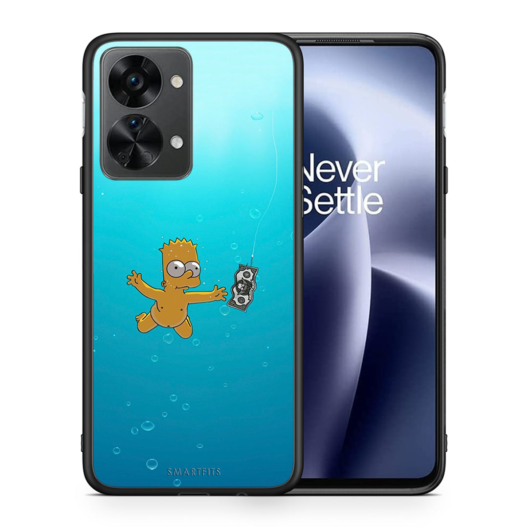 Θήκη OnePlus Nord 2T Chasing Money από τη Smartfits με σχέδιο στο πίσω μέρος και μαύρο περίβλημα | OnePlus Nord 2T Chasing Money case with colorful back and black bezels