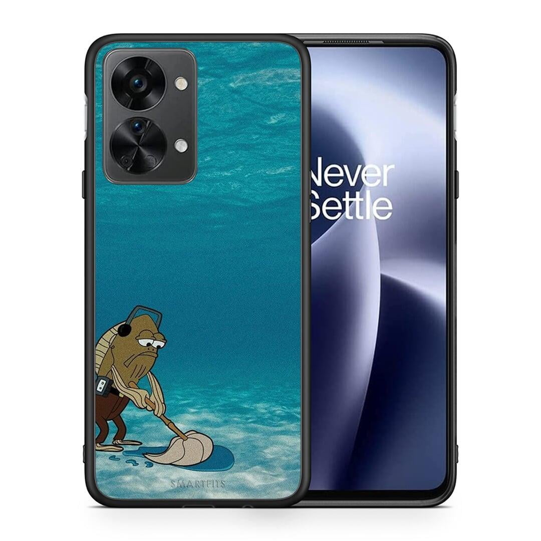 Θήκη OnePlus Nord 2T Clean The Ocean από τη Smartfits με σχέδιο στο πίσω μέρος και μαύρο περίβλημα | OnePlus Nord 2T Clean The Ocean case with colorful back and black bezels