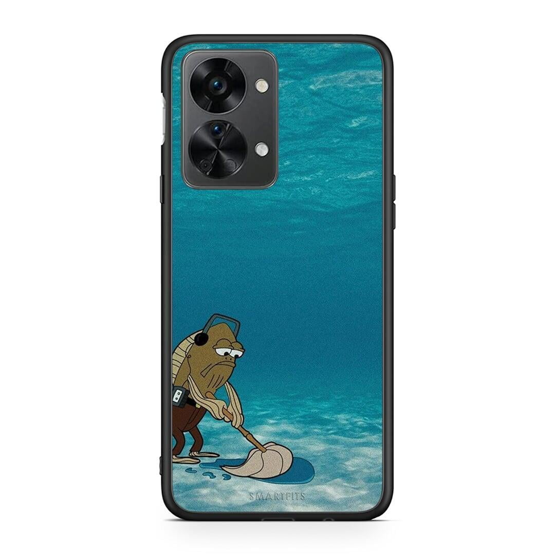 OnePlus Nord 2T Clean The Ocean Θήκη από τη Smartfits με σχέδιο στο πίσω μέρος και μαύρο περίβλημα | Smartphone case with colorful back and black bezels by Smartfits