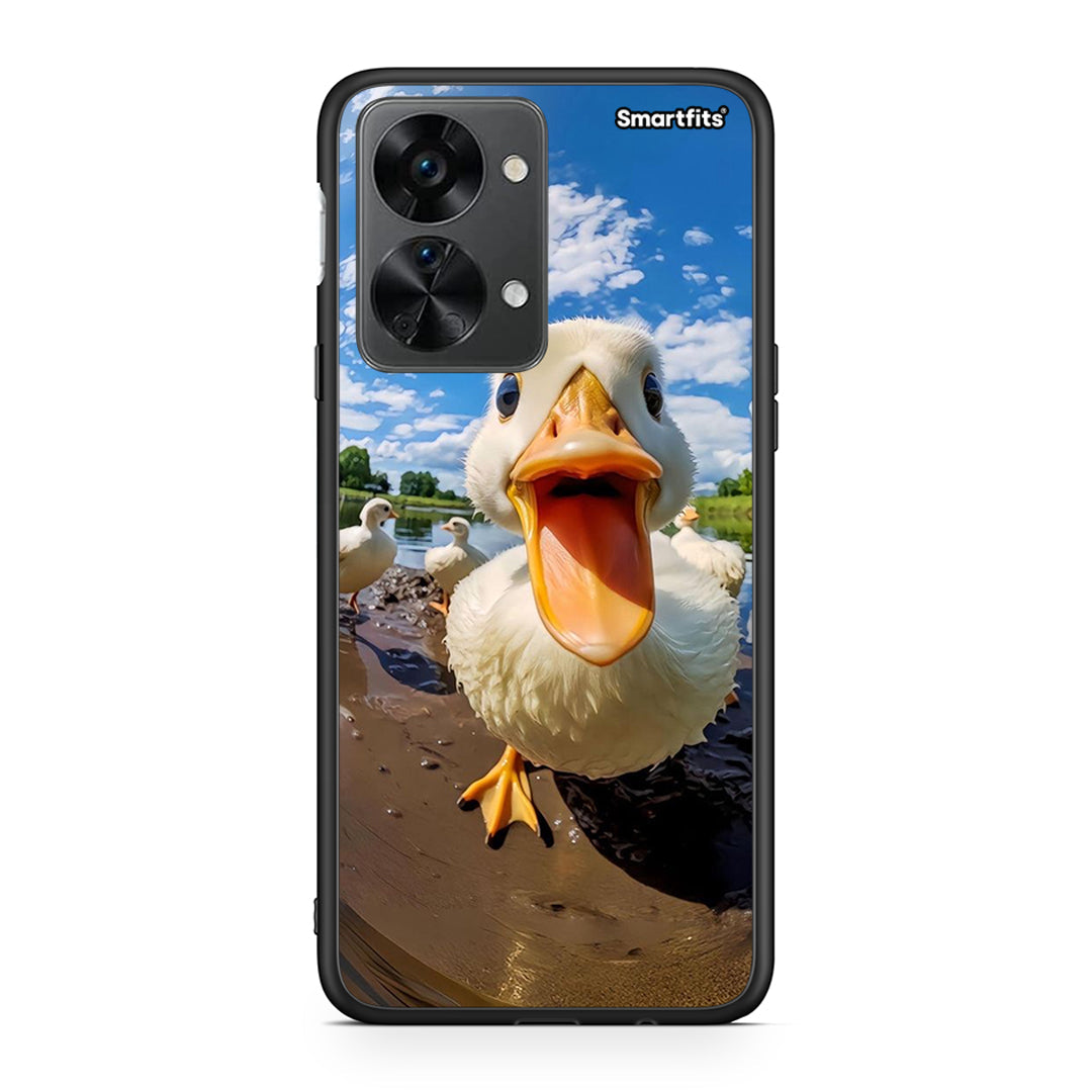 OnePlus Nord 2T Duck Face θήκη από τη Smartfits με σχέδιο στο πίσω μέρος και μαύρο περίβλημα | Smartphone case with colorful back and black bezels by Smartfits