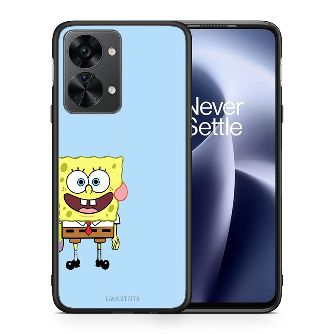 Θήκη OnePlus Nord 2T Friends Bob από τη Smartfits με σχέδιο στο πίσω μέρος και μαύρο περίβλημα | OnePlus Nord 2T Friends Bob case with colorful back and black bezels