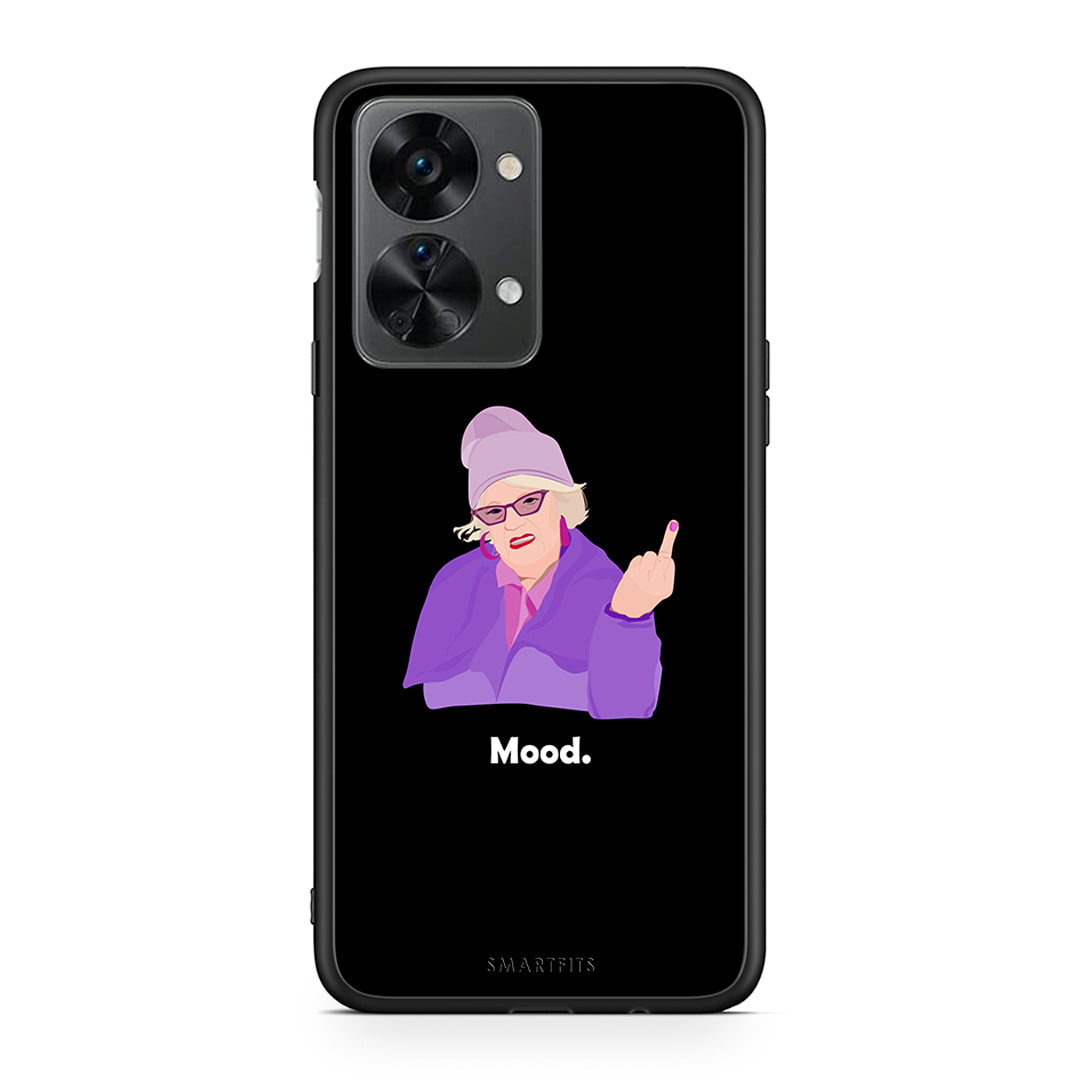 OnePlus Nord 2T Grandma Mood Black θήκη από τη Smartfits με σχέδιο στο πίσω μέρος και μαύρο περίβλημα | Smartphone case with colorful back and black bezels by Smartfits