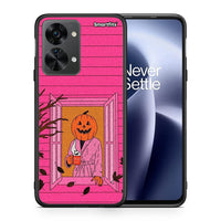 Thumbnail for Θήκη OnePlus Nord 2T Halloween Pumpkin Lady από τη Smartfits με σχέδιο στο πίσω μέρος και μαύρο περίβλημα | OnePlus Nord 2T Halloween Pumpkin Lady case with colorful back and black bezels