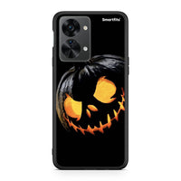 Thumbnail for OnePlus Nord 2T Halloween Scary Pumpkin θήκη από τη Smartfits με σχέδιο στο πίσω μέρος και μαύρο περίβλημα | Smartphone case with colorful back and black bezels by Smartfits