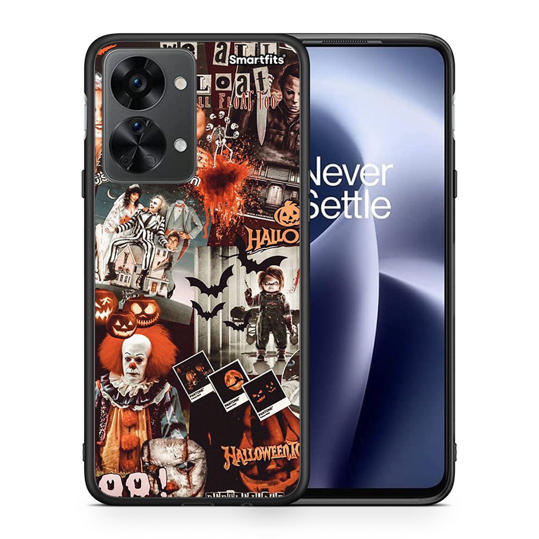 Θήκη OnePlus Nord 2T Halloween Spooky Season από τη Smartfits με σχέδιο στο πίσω μέρος και μαύρο περίβλημα | OnePlus Nord 2T Halloween Spooky Season case with colorful back and black bezels