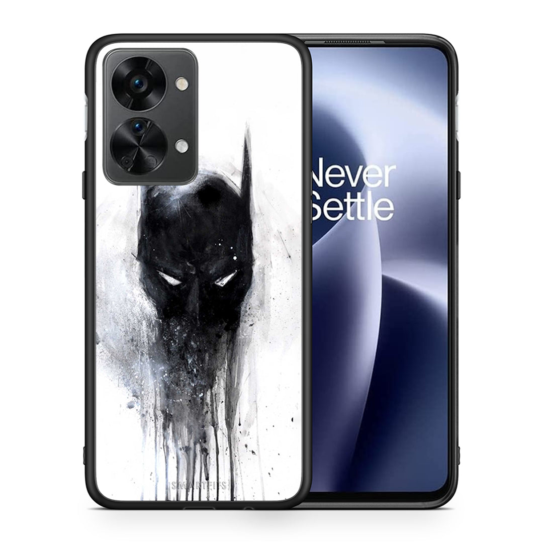 Θήκη OnePlus Nord 2T Paint Bat Hero από τη Smartfits με σχέδιο στο πίσω μέρος και μαύρο περίβλημα | OnePlus Nord 2T Paint Bat Hero case with colorful back and black bezels