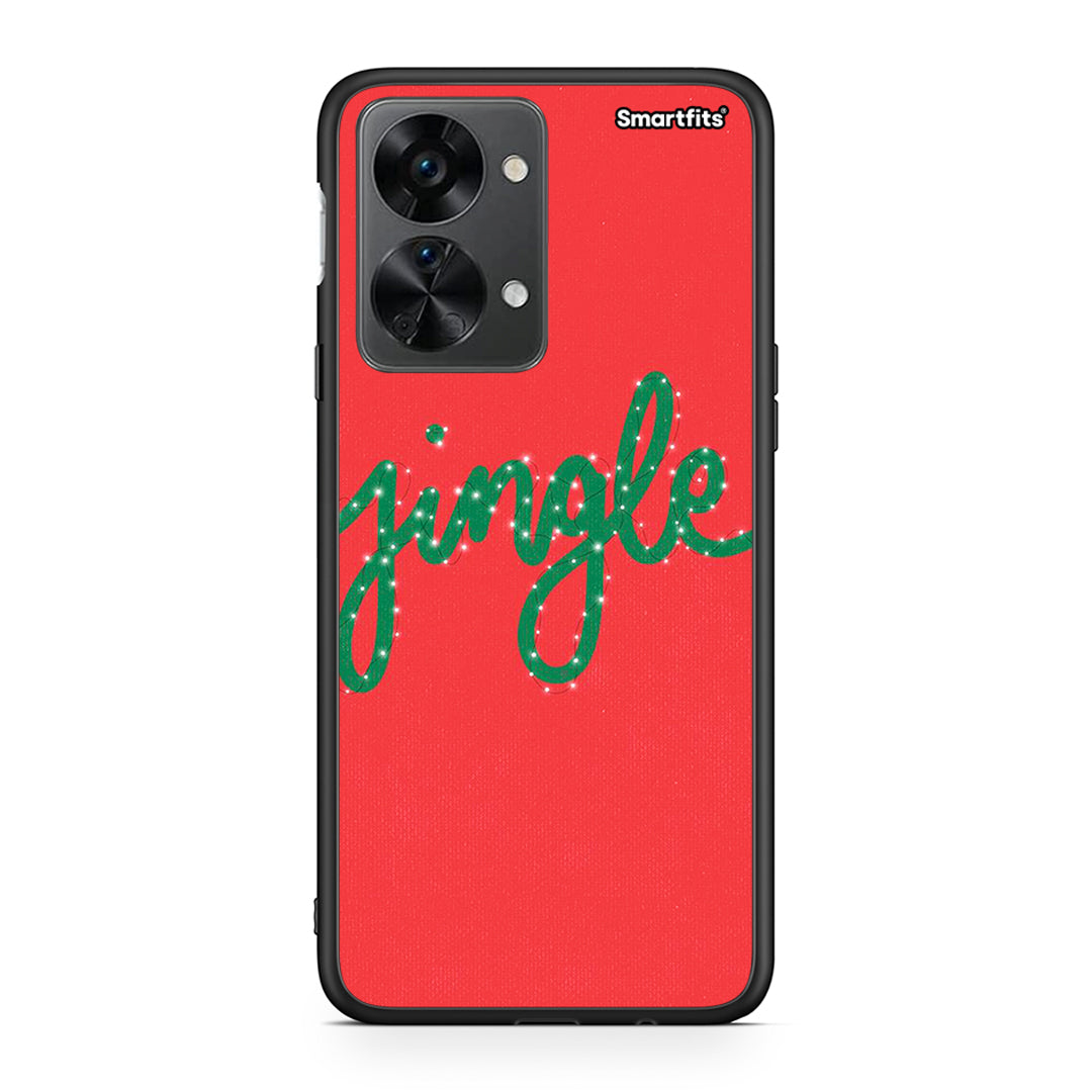 OnePlus Nord 2T Jingle Xmas θήκη από τη Smartfits με σχέδιο στο πίσω μέρος και μαύρο περίβλημα | Smartphone case with colorful back and black bezels by Smartfits