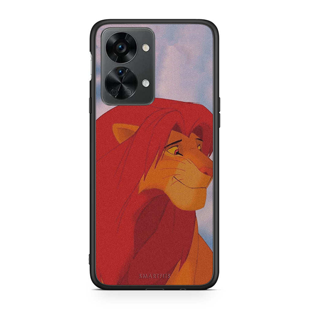 OnePlus Nord 2T Lion Love 1 Θήκη Αγίου Βαλεντίνου από τη Smartfits με σχέδιο στο πίσω μέρος και μαύρο περίβλημα | Smartphone case with colorful back and black bezels by Smartfits