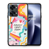 Thumbnail for Θήκη OnePlus Nord 2T Manifest Your Vision από τη Smartfits με σχέδιο στο πίσω μέρος και μαύρο περίβλημα | OnePlus Nord 2T Manifest Your Vision case with colorful back and black bezels