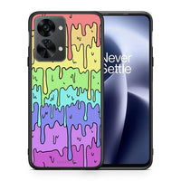 Thumbnail for Θήκη OnePlus Nord 2T Melting Rainbow από τη Smartfits με σχέδιο στο πίσω μέρος και μαύρο περίβλημα | OnePlus Nord 2T Melting Rainbow case with colorful back and black bezels