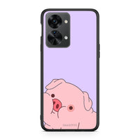 Thumbnail for OnePlus Nord 2T Pig Love 2 Θήκη Αγίου Βαλεντίνου από τη Smartfits με σχέδιο στο πίσω μέρος και μαύρο περίβλημα | Smartphone case with colorful back and black bezels by Smartfits