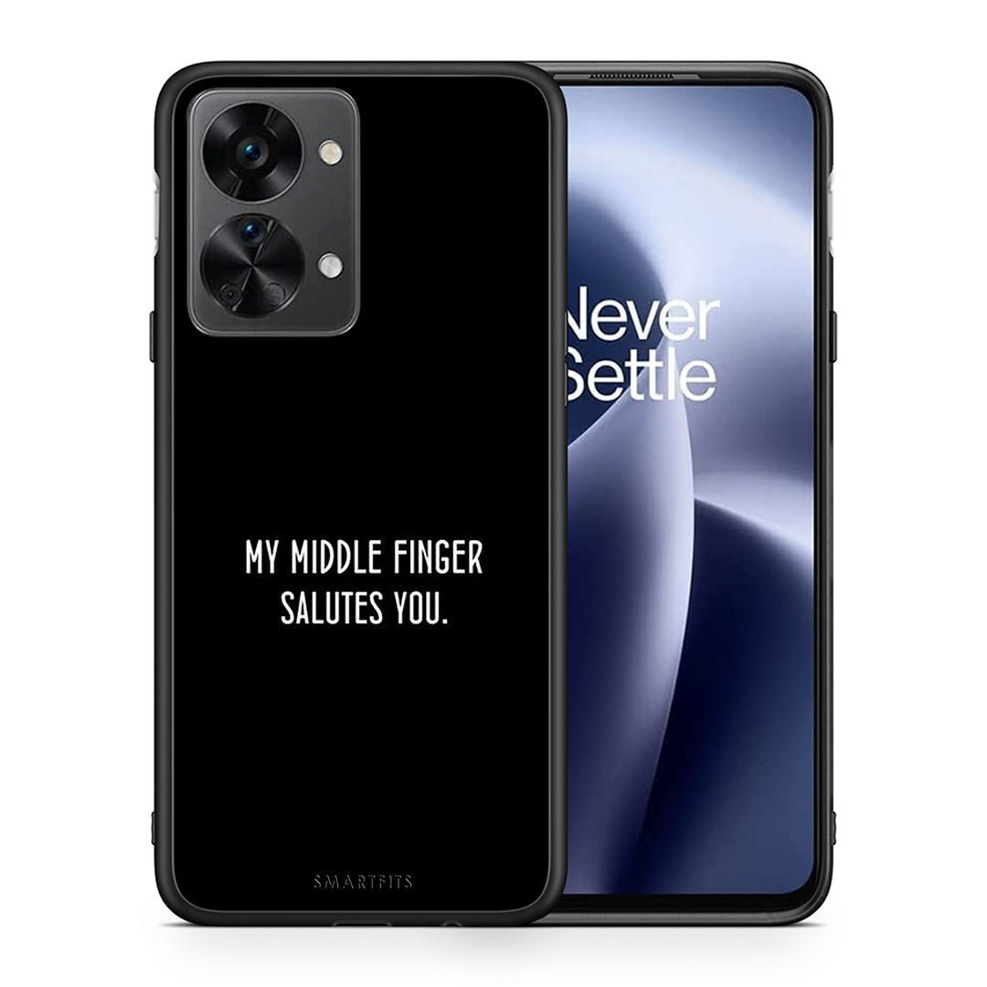 Θήκη OnePlus Nord 2T Salute από τη Smartfits με σχέδιο στο πίσω μέρος και μαύρο περίβλημα | OnePlus Nord 2T Salute case with colorful back and black bezels