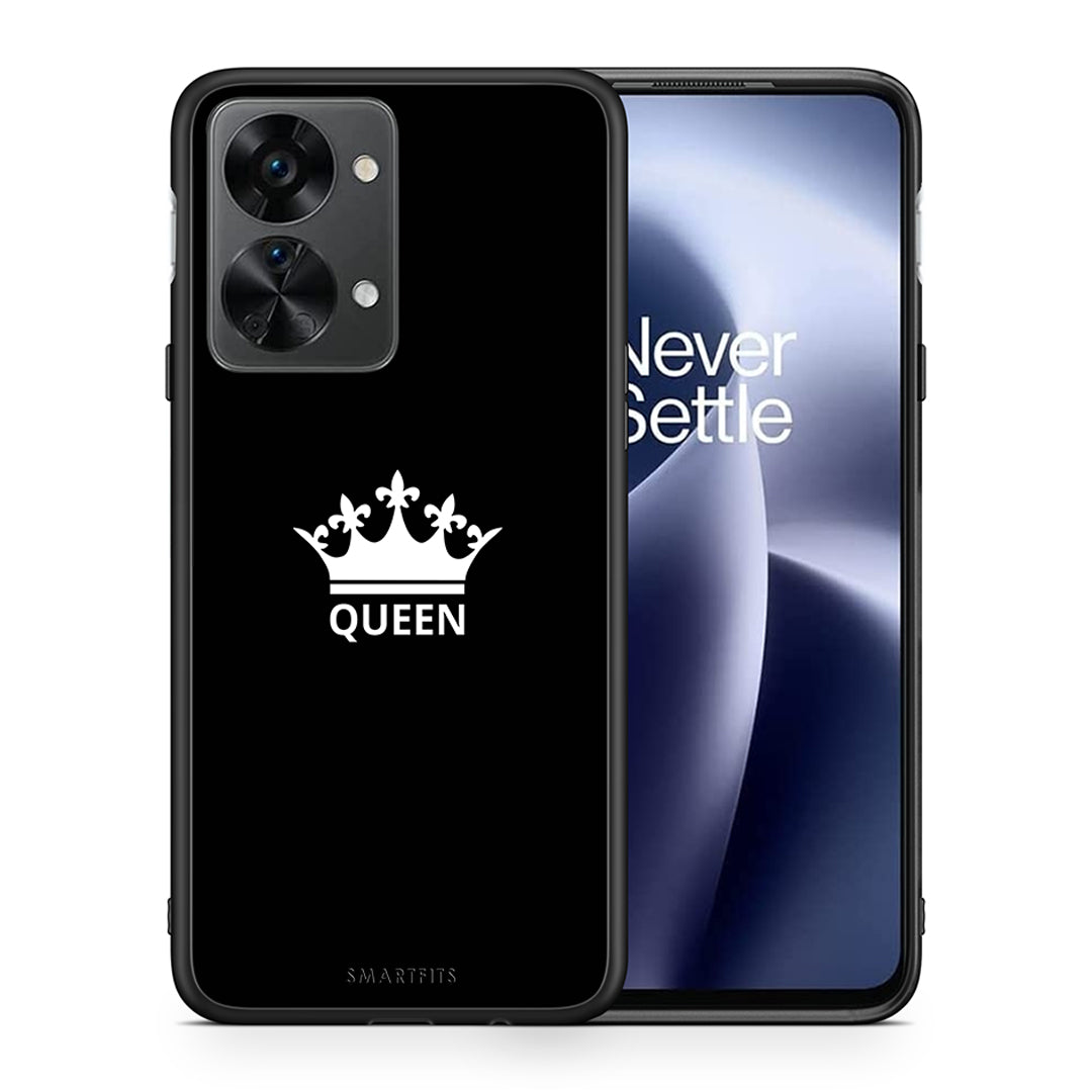 Θήκη OnePlus Nord 2T Queen Valentine από τη Smartfits με σχέδιο στο πίσω μέρος και μαύρο περίβλημα | OnePlus Nord 2T Queen Valentine case with colorful back and black bezels