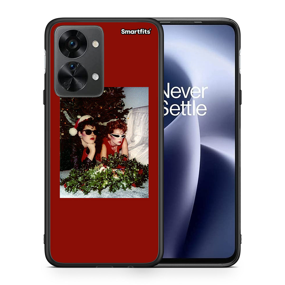 Θήκη OnePlus Nord 2T Waiting For Xmas από τη Smartfits με σχέδιο στο πίσω μέρος και μαύρο περίβλημα | OnePlus Nord 2T Waiting For Xmas case with colorful back and black bezels