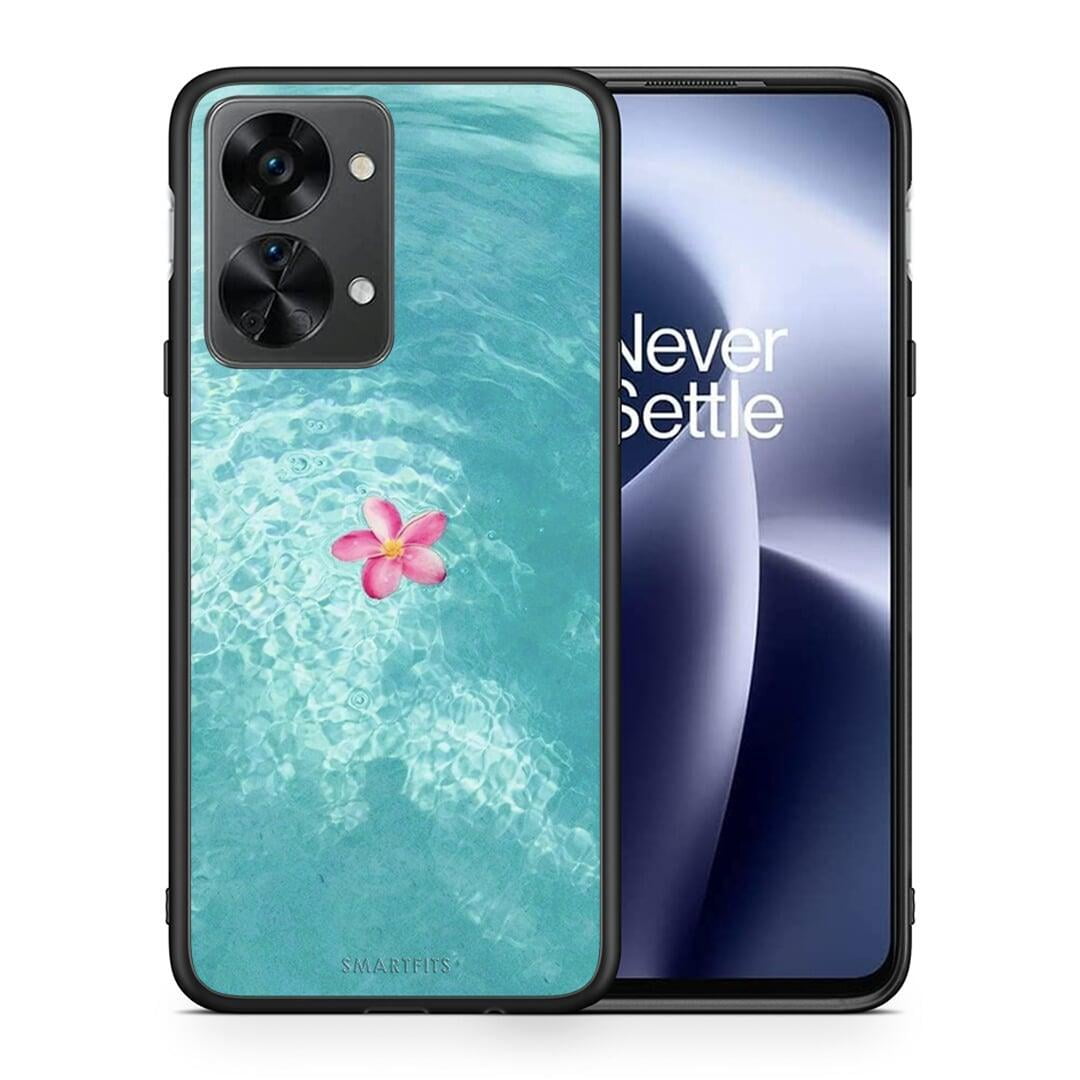 Θήκη OnePlus Nord 2T Water Flower από τη Smartfits με σχέδιο στο πίσω μέρος και μαύρο περίβλημα | OnePlus Nord 2T Water Flower case with colorful back and black bezels