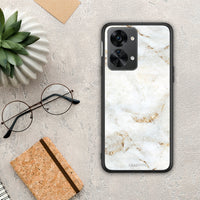 Thumbnail for White Gold Marble - OnePlus Nord 2T case