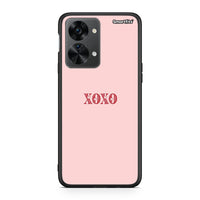 Thumbnail for OnePlus Nord 2T XOXO Love θήκη από τη Smartfits με σχέδιο στο πίσω μέρος και μαύρο περίβλημα | Smartphone case with colorful back and black bezels by Smartfits