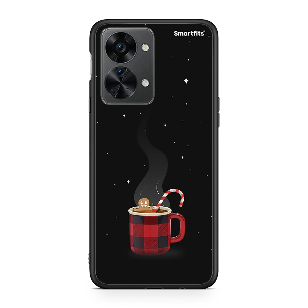 OnePlus Nord 2T Xmas Bathing θήκη από τη Smartfits με σχέδιο στο πίσω μέρος και μαύρο περίβλημα | Smartphone case with colorful back and black bezels by Smartfits