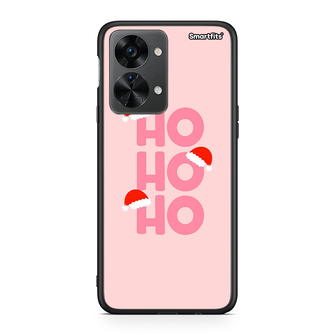 OnePlus Nord 2T Xmas Ho Ho Ho θήκη από τη Smartfits με σχέδιο στο πίσω μέρος και μαύρο περίβλημα | Smartphone case with colorful back and black bezels by Smartfits