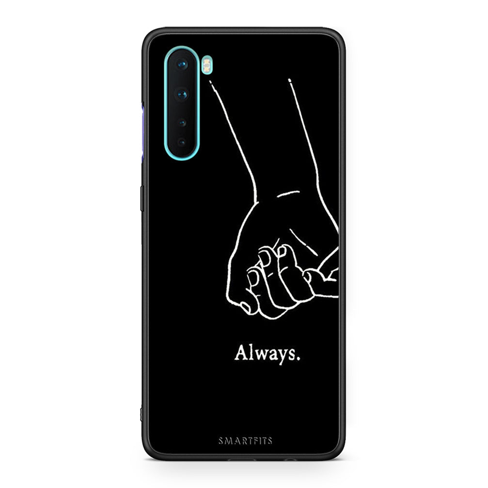 OnePlus Nord 5G Always & Forever 1 Θήκη Αγίου Βαλεντίνου από τη Smartfits με σχέδιο στο πίσω μέρος και μαύρο περίβλημα | Smartphone case with colorful back and black bezels by Smartfits