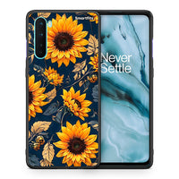 Thumbnail for Θήκη OnePlus Nord 5G Autumn Sunflowers από τη Smartfits με σχέδιο στο πίσω μέρος και μαύρο περίβλημα | OnePlus Nord 5G Autumn Sunflowers case with colorful back and black bezels