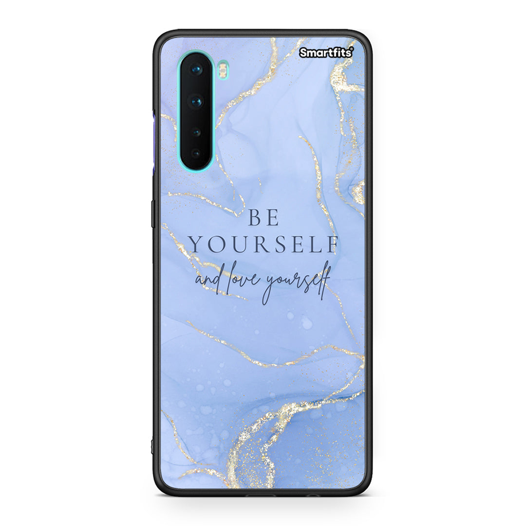 OnePlus Nord 5G Be Yourself θήκη από τη Smartfits με σχέδιο στο πίσω μέρος και μαύρο περίβλημα | Smartphone case with colorful back and black bezels by Smartfits