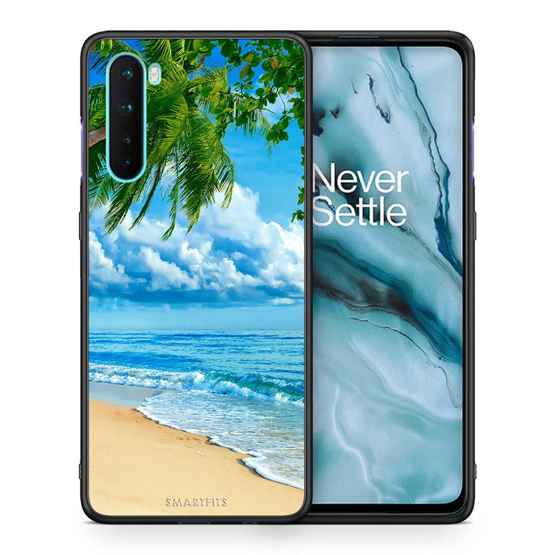 Θήκη OnePlus Nord 5G Beautiful Beach από τη Smartfits με σχέδιο στο πίσω μέρος και μαύρο περίβλημα | OnePlus Nord 5G Beautiful Beach case with colorful back and black bezels